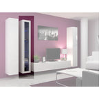 VIGO glass display cabinet '180' 180/40/30 white/white glazed Bufety i witryny/Bufety i witryny na drewnianej podstawie Your Sports Performance