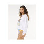 RIP CURL Hayley OO/S Drop Shldr Crew Women's Sweatshirt White