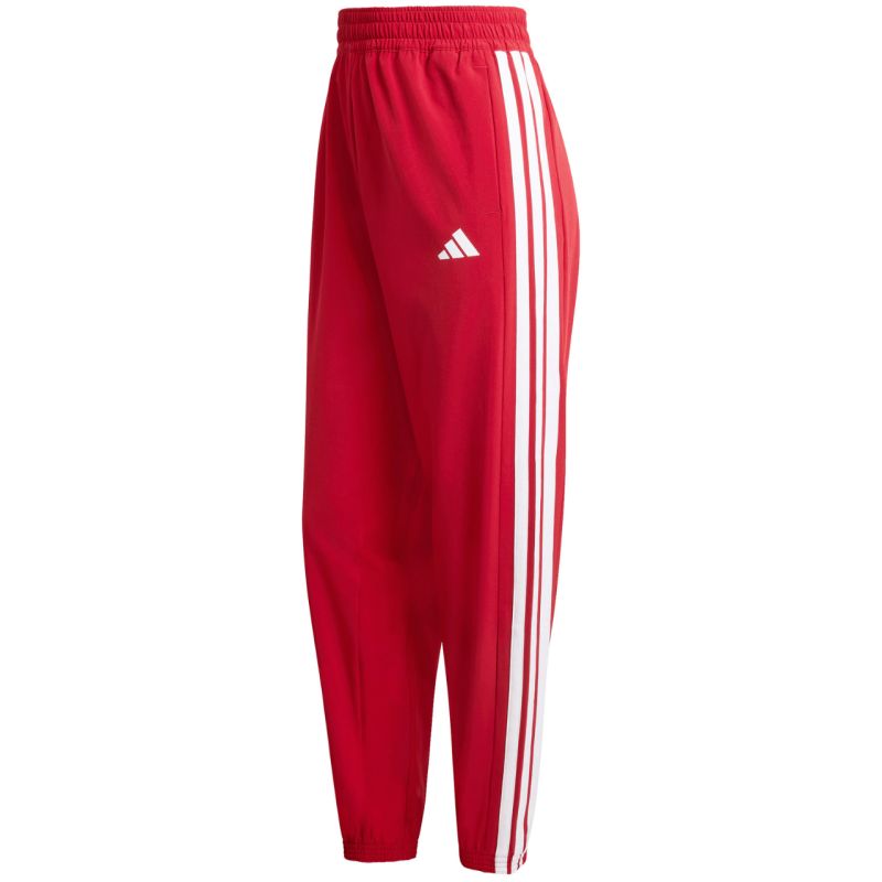 adidas Train Essentials 3-Stripes Woven Women's Pants Red KF8554