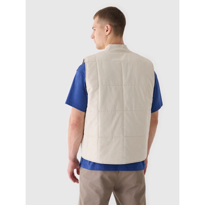 Men's down vest with stand-up collar 4F 4FRAW24TVESM171-12S 4f