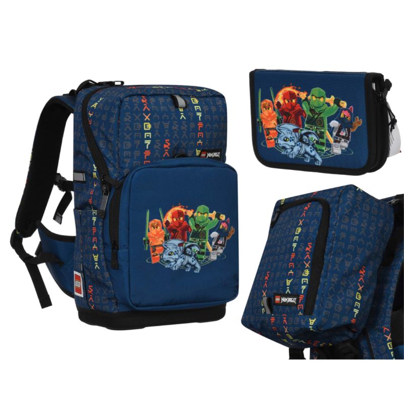 3-in-1 Set School Backpack Bag Pencil Case Lego Optimo Starter Ninjago 20L Blue - 20254-2403 Akcesoria i sprzęt koszykarski/Torby i plecaki Your Sports Performance
