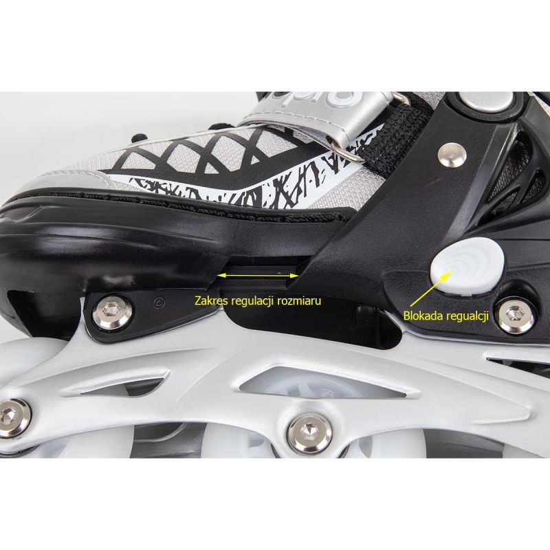 ROLLER SKATES-ROLLER SKATES-ICE SKATING 4IN1 ENERO PRO LED 38-41 GRAY Sport/Skate/Rolki Your Sports Performance