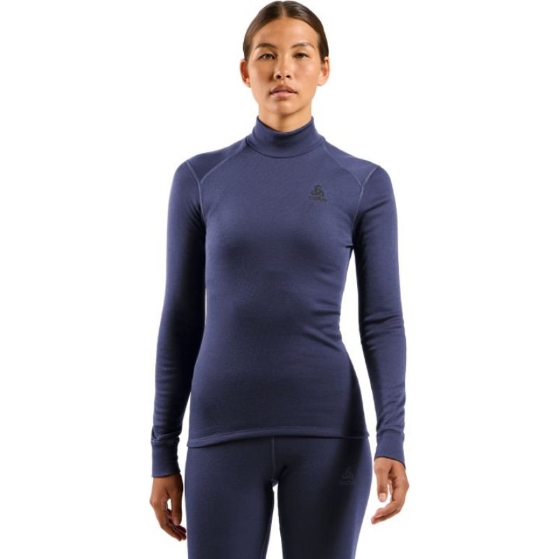 Odlo BL TOP turtle neck long sleeve thermal underwear l/s ACTIVE WARM size S Blue Odzież militarna/Bielizna termoaktywna Your Sports Performance