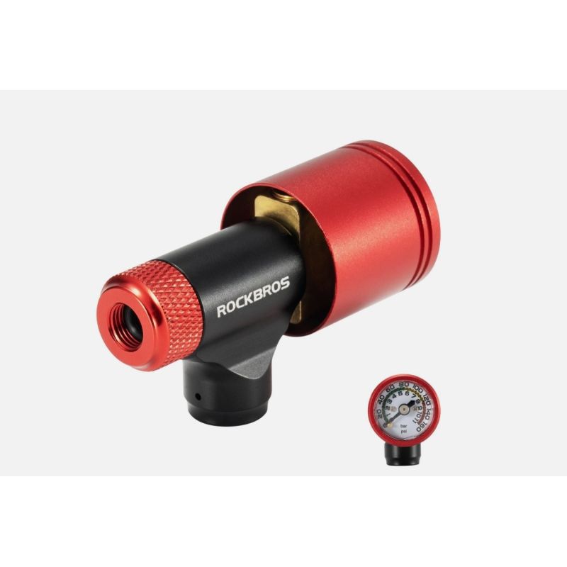 Rockbros mini CO2 pump with pressure gauge 160PSI Rockbros/Akcesoria Rowerowe/Pompki Rowerowe Your Sports Performance
