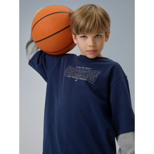 Loose longsleeve with print for boys 4F 4FJRSS26TLONM631-31S 4f