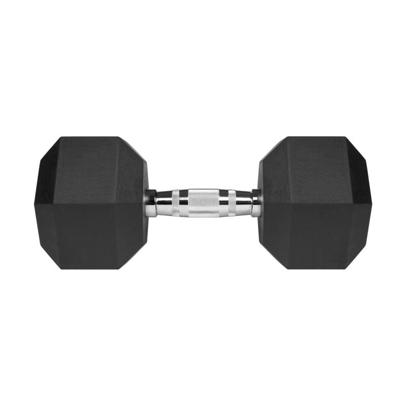 HEX 20 kg rubber-coated cast iron dumbbell REBEL ACTIVE To be categorized Your Sports Performance