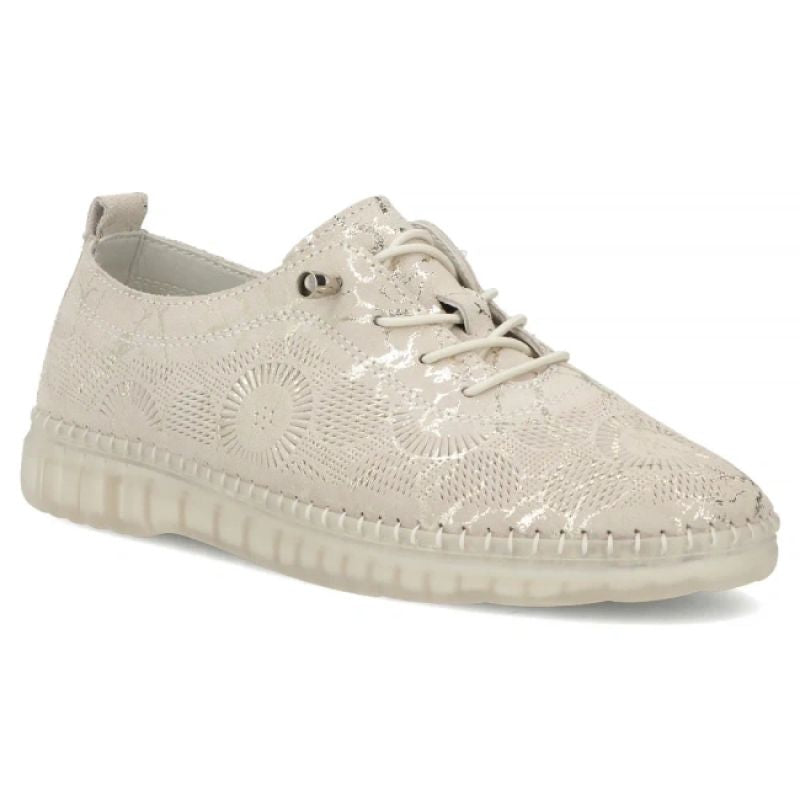 Beige leather shoes with elastic bands Filippo DP7810 Filippo