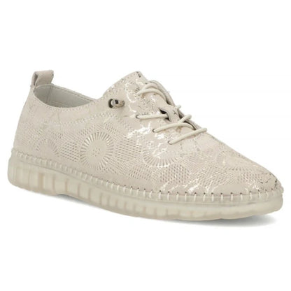 Beige leather shoes with elastic bands Filippo DP7810 Filippo