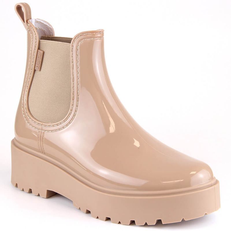 Big Star W INT1918B beige patent leather platform boots Footwear/Outdoor/Big Star Your Sports Performance