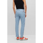 Hugo Boss men's slim-fit trousers in stretch cotton gabardine, light blue (50468314-451) In preparation Your Sports Performance
