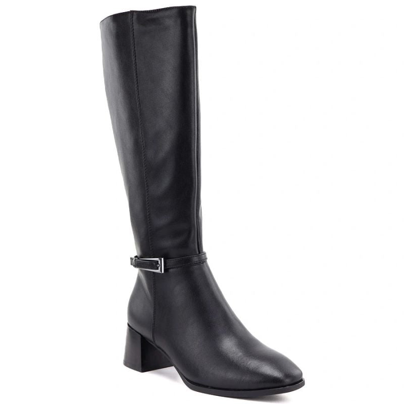 Black Sergio Leone KZ-31-S women's leather high-heeled boots