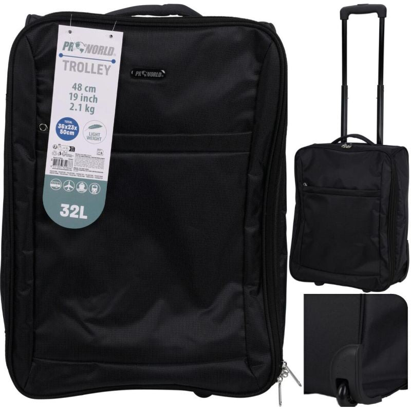 CABIN TRAVEL SUITCASE 32L BLACK PROWORLD Accessories Your Sports Performance