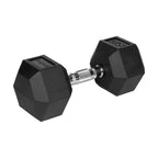 HEX 2x15 kg rubber-coated cast iron dumbbells REBEL ACTIVE To be categorized Your Sports Performance