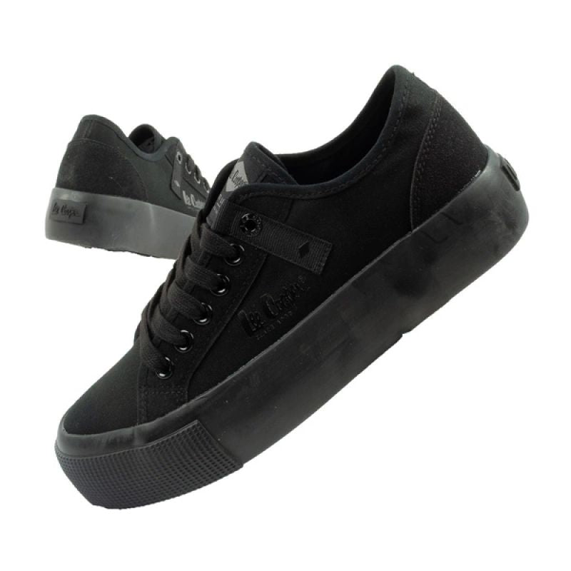 Lee Cooper women's sports shoes fabric platform sneakers black In preparation Your Sports Performance