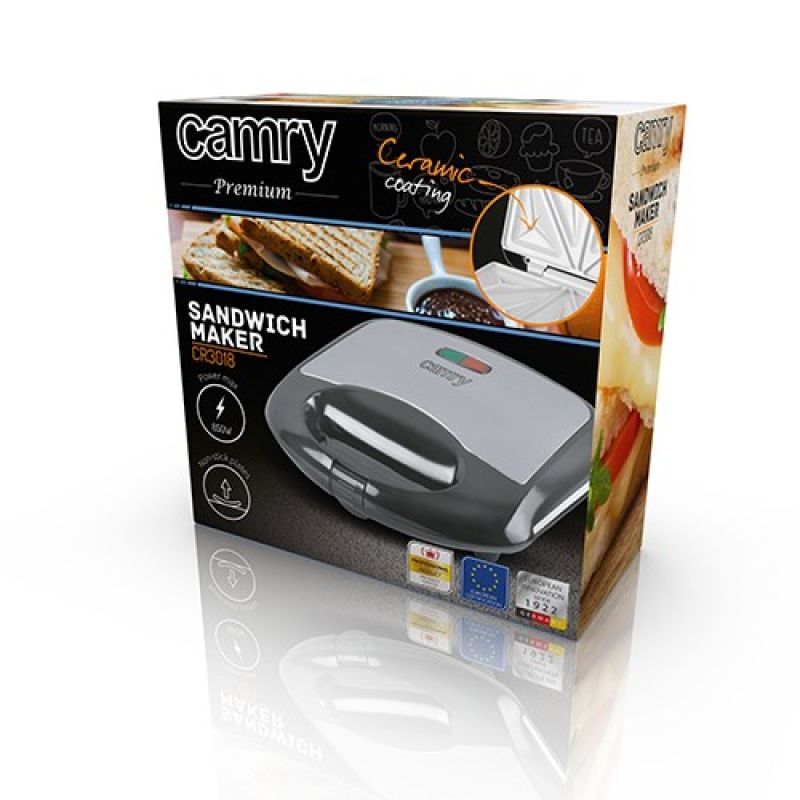 CAMRY CR 3018 sandwich maker (700W; black) AGD - Produkty/Opiekacze Your Sports Performance