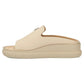 Women's beige leather wedge sandals Filippo DK7758