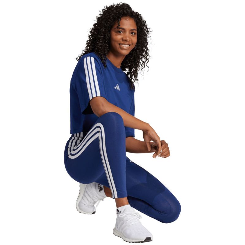 adidas Essentials 3-Stripes Cotton Women's Leggings Dark Blue JE0067