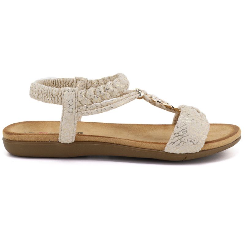 Women's slip-on beige sandals Artiker 58C0628