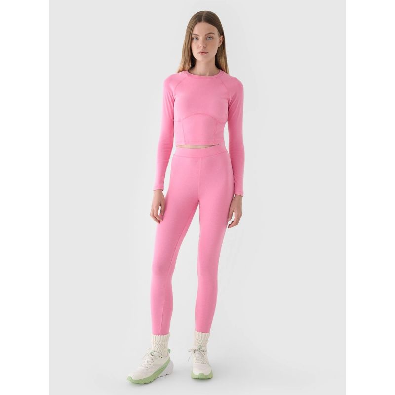 Women's knitted leggings 4F 4FRAW24TTIGF250-54S