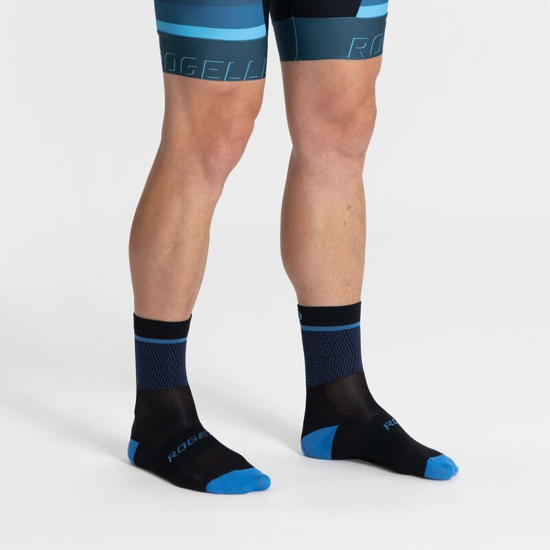Rogelli HERO II socks black and blue 40-43 Rogelli/Rower/Men/Akcesoria/Skarpetki Your Sports Performance