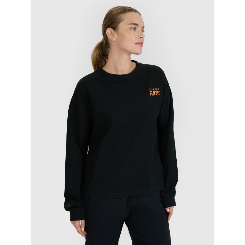 Women's oversize longsleeve with print 4F 4FWSS25TLONF393-20S *Kategoria tymczasowa Your Sports Performance