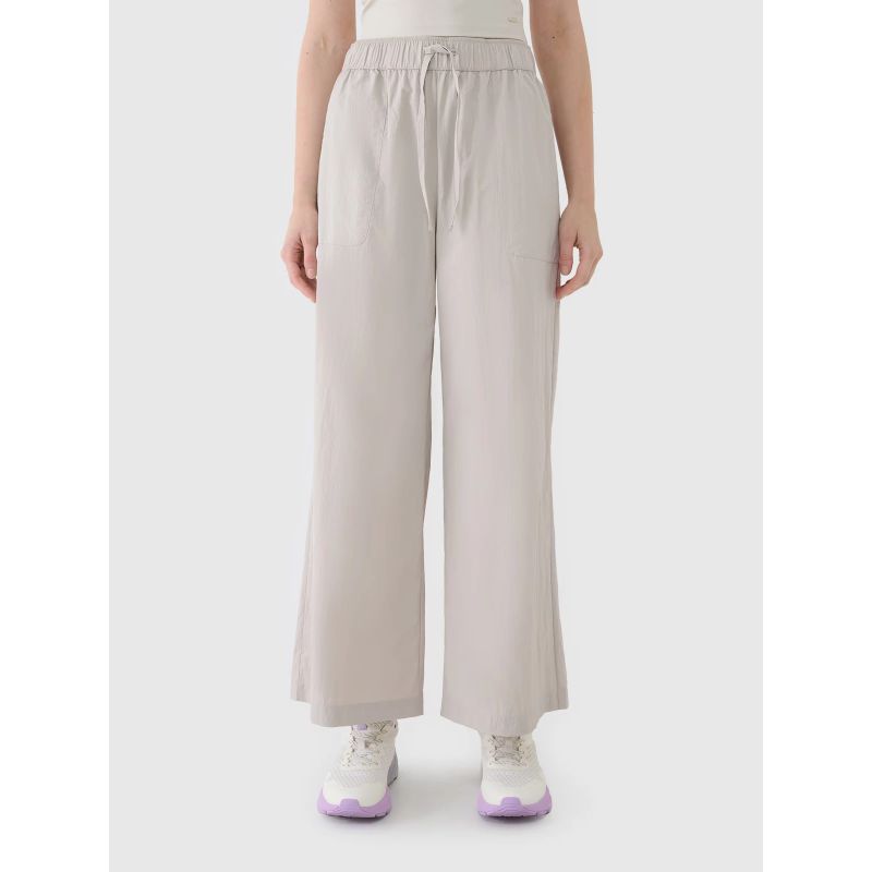 Women's casual wide-leg trousers 4F 4FWSS25TTROF1012-83S *Kategoria tymczasowa Your Sports Performance