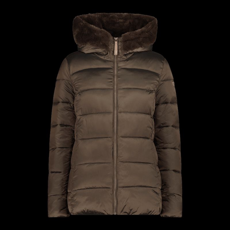 CMP women's winter jacket with hood, sports, insulated, brown (34K0036F/P981) In preparation Your Sports Performance