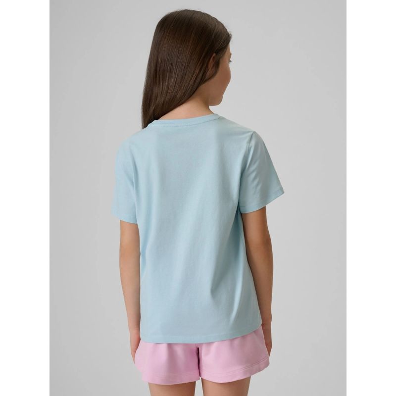 Girls' regular printed T-shirt 4F 4FJRSS26TTSHF4418-33S