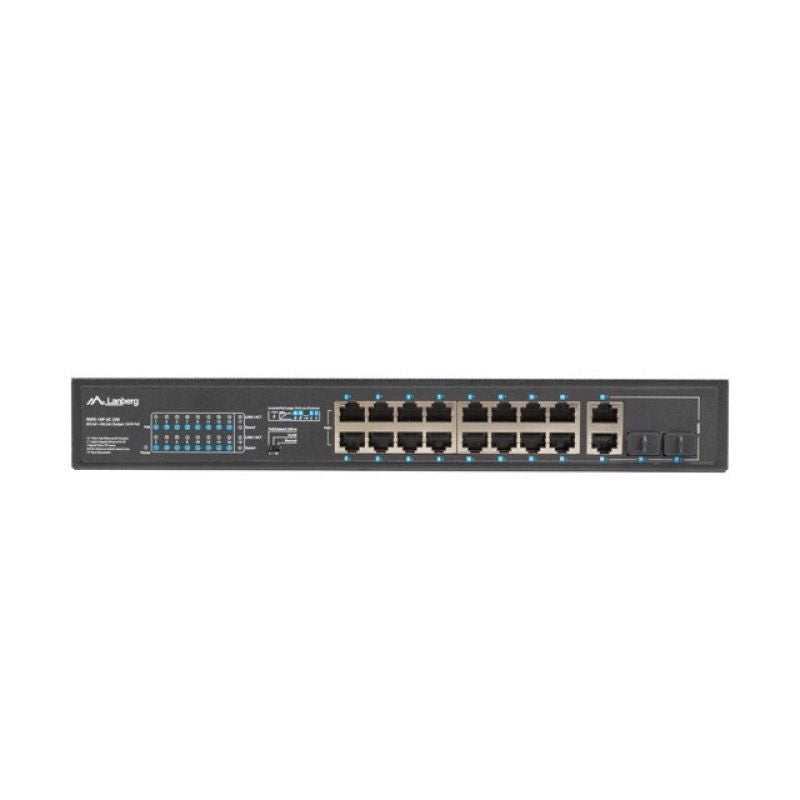 LANBERG SWITCH RACK 19" 16X 100MB POE+/2X COMBO GIGABIT 250W UNMANAGED RSFE-16P-2C-250 Komunikacja i łączność/Switch-e Your Sports Performance