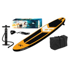 SET - SUP BOARD 90KG INFLATABLE SURF 245x57x10CM ORANGE Accessories Your Sports Performance