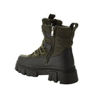 Lee Cooper Women’s Khaki Winter Boots, Warm-Lined Ankle Boots with Zip