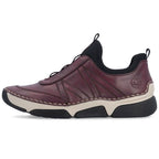 Comfortable Women’s Slip-On Shoes in Burgundy Rieker 45975-35