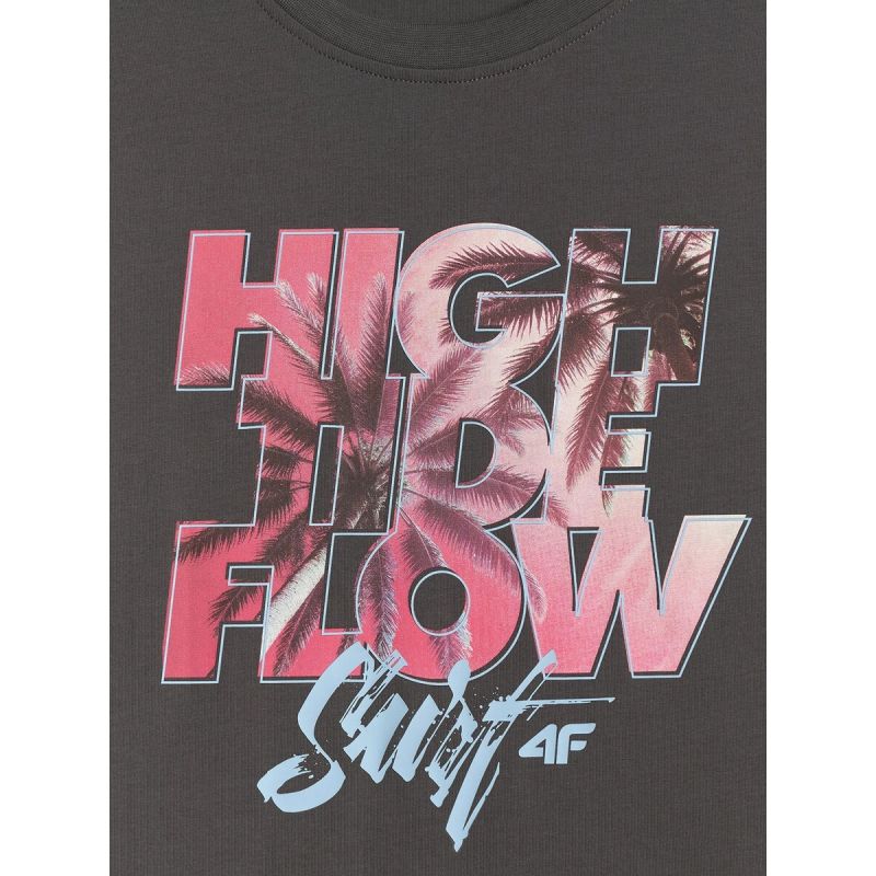 Men's regular printed T-shirt 4F 4FRSS26TTSHM4292-22S