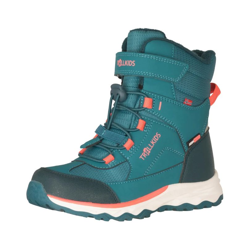 Trollkids Kids’ Hafjell Winter Boots XT dusty teal/coral pink/midnight petrol (585-364)