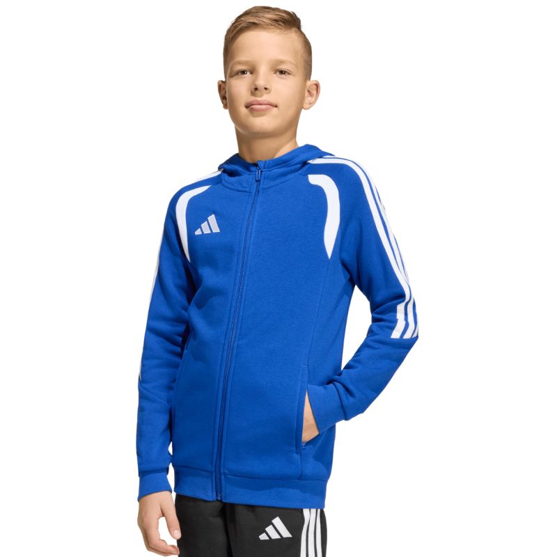 adidas Tiro 26 League Sweat Full Zip Hoodie for Kids Blue KF9102