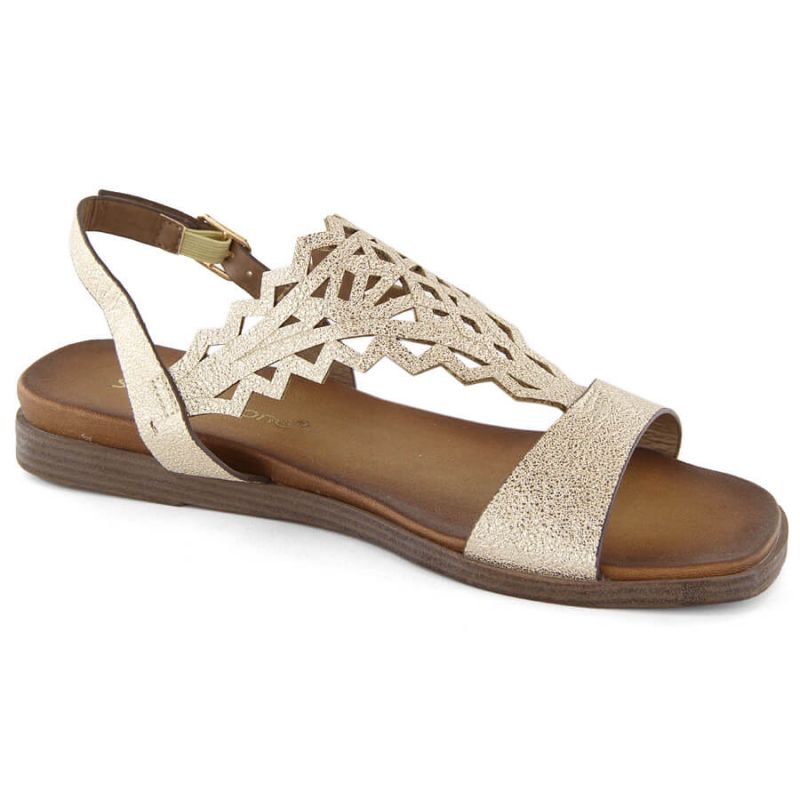 Sergio Leone W SK445 gold openwork flat sandals Footwear/Lifestyle/Sergio Leone Your Sports Performance