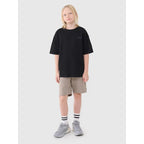 Boy's oversize T-shirt with inscription 4F 4FJWSS25TTSHM2184-20S *Kategoria tymczasowa Your Sports Performance