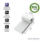 QOLTEC THERMAL ROLL 57X16 | 55G/M2 | 10PCS | BPA FREE Artykuły papiernicze/Rolki kasowe Your Sports Performance