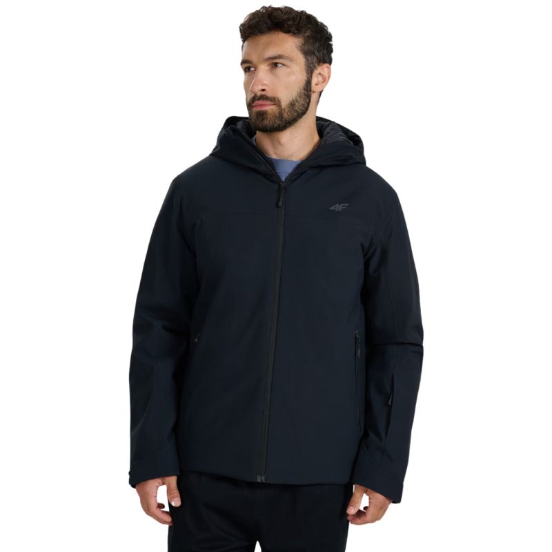 Men's ski jacket 4F M0787 deep black 4FWAW25TTJAM0787 20S In preparation Your Sports Performance