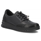 Women's leather half-notes on a wedge, black Filippo DP8102