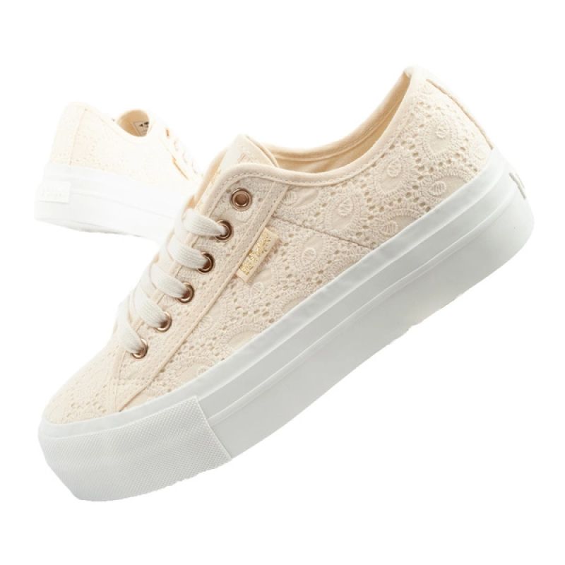 Lee Cooper women's lace sneakers beige platform In preparation Your Sports Performance