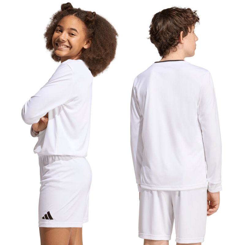 adidas Entrada 26 Long Sleeve Jersey Kids’ Shirt, White, KF5874
