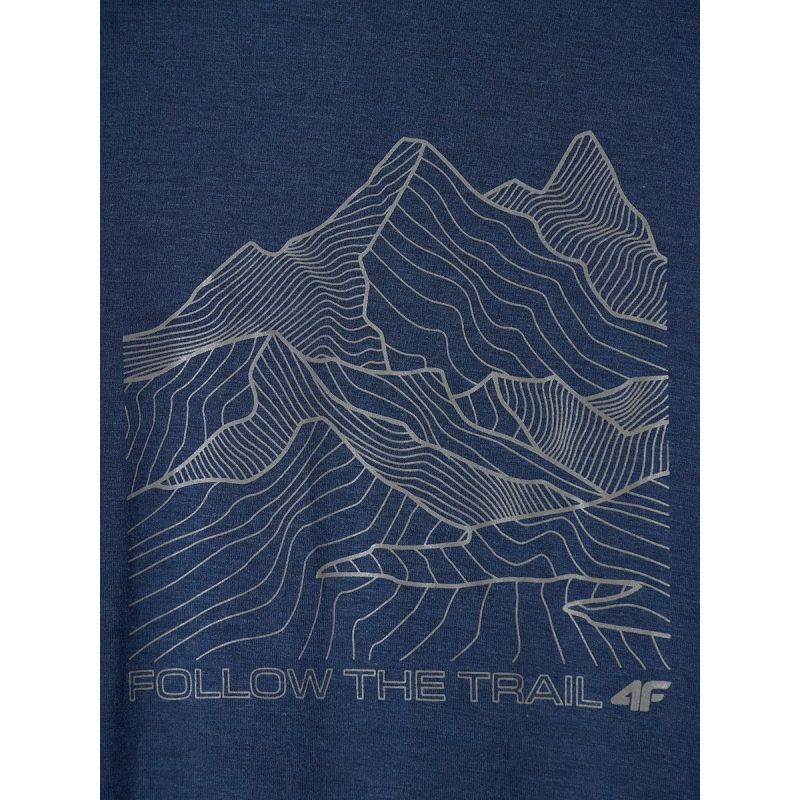 Men's trekking t-shirt made of bamboo fiber 4F 4FRAW26TFTSM2963-32M