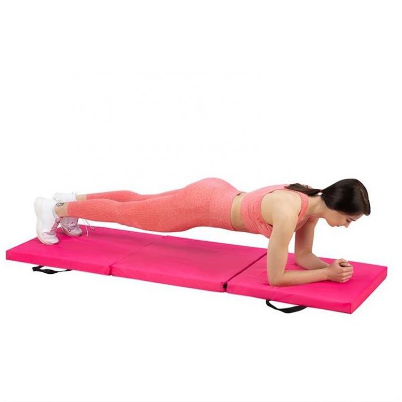 Folding gymnastic mattress pink 1800x600x500mm HMS MGS02 In preparation Your Sports Performance