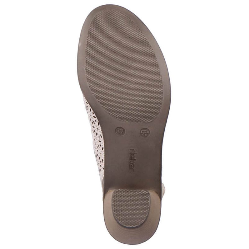 Rieker W RKR49B leather high-heeled sandals, beige Footwear/Lifestyle/Rieker Your Sports Performance