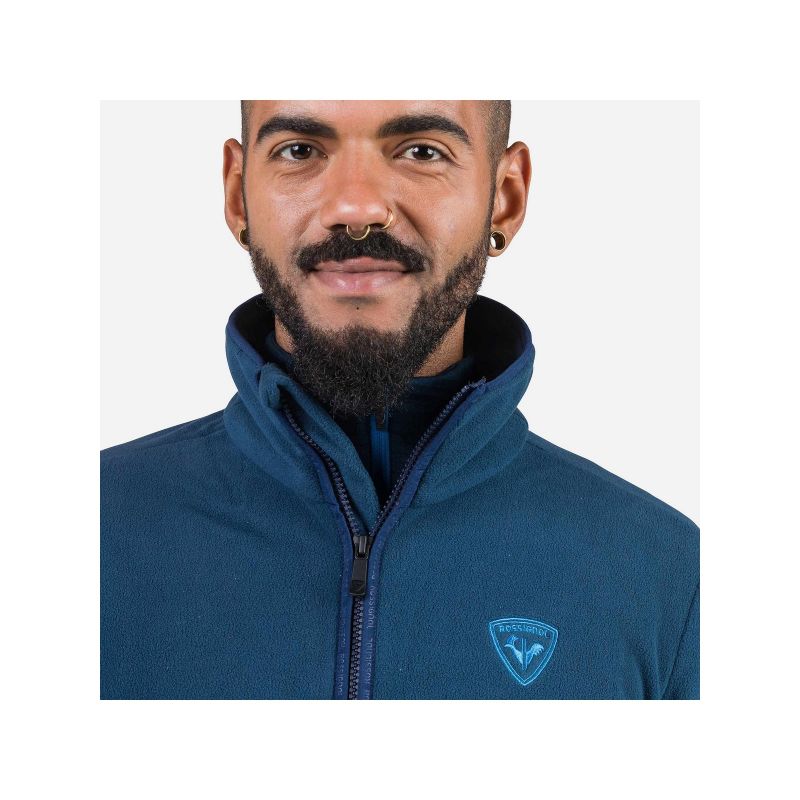 Rossignol Strawpile Fleece Fz Navy Blue Sweatshirt Rossignol