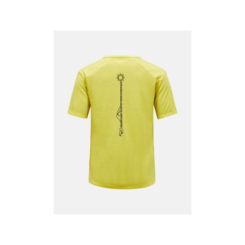 Women's PEAK PERFORMANCE W Wool-Blend Shortsleeve T-shirt, yellow