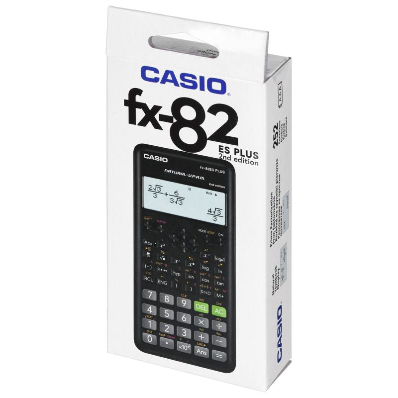 CASIO FX-82ESPLUS-2 SCIENTIFIC CALCULATOR, 252 FUNCTIONS, 77X162MM, BLACK BOX In preparation Your Sports Performance