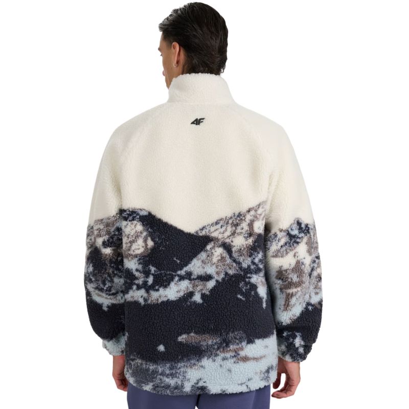 Fleece sweatshirt 4F U351 multicolor allover 4FWAW25TFLEU351 90A In preparation Your Sports Performance