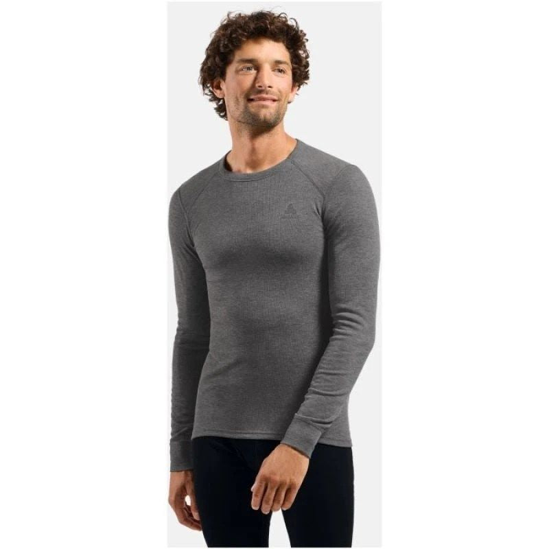 Odlo BL TOP crew neck s/s ACTIVE WARM long sleeve thermal underwear size M Dark Gray Odzież militarna/Bielizna termoaktywna Your Sports Performance